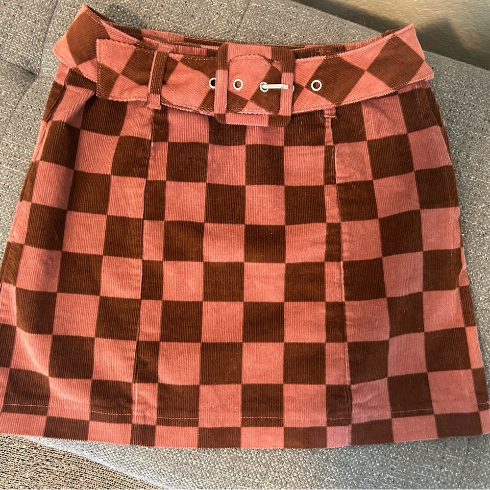 Wild Fable Mini Checkered Corduroy Skirt